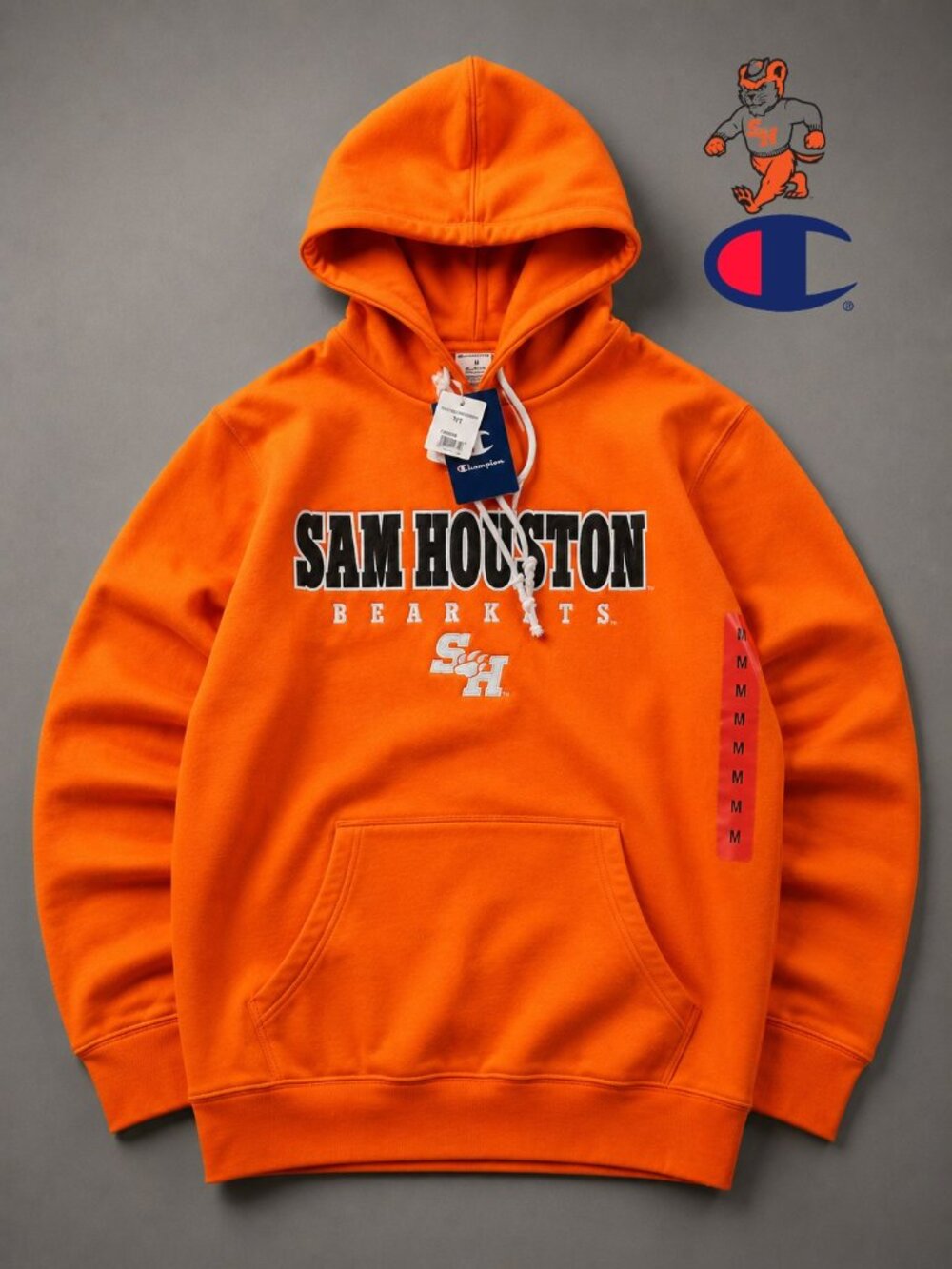 Champion Sam Houston State Bearkats Hoodie NWT Orange Men's M NCAA Pullover